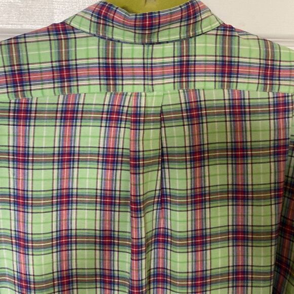 Men’s Polo Ralph Lauren Short Sleeve Button Down Shirt, Green Plaid, Size Large - Picture 6 of 6